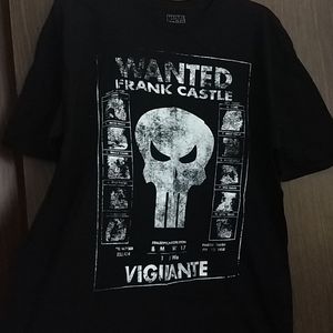 Black Frank Castle Marvel tee